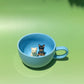 Colorful 3D Pet Mug – Custom Dog or Cat Inside | 6 Dopamine Colors | 1 or 2 Pets | 350ml Ceramic Cup