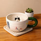 Custom Pet Inside Mug with 3D Pet – Green Handle Ceramic Coffee Mug