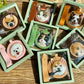 Handmade Leather Pet Portrait Keychain – Custom Dog or Cat Face Charm – A Meaningful Memorial Gift for Pet Lovers