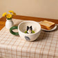 Custom Pet Inside Mug with 3D Pet – Green Handle Ceramic Coffee Mug