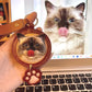 Handmade Leather Pet Portrait Keychain – Custom Dog or Cat Face Charm – A Meaningful Memorial Gift for Pet Lovers