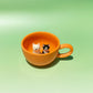 Colorful 3D Pet Mug – Custom Dog or Cat Inside | 6 Dopamine Colors | 1 or 2 Pets | 350ml Ceramic Cup