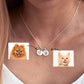925 Sterling Silver-Pet Portrait Name Necklace